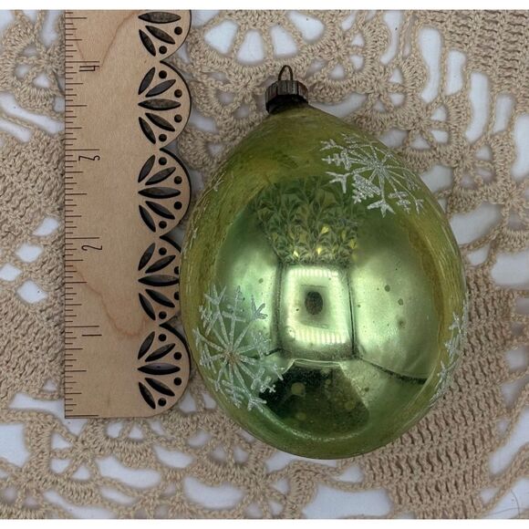 Lot 5 VTG Glass Ornaments Germany Austria Glitter Mica - Picture 6 of 11